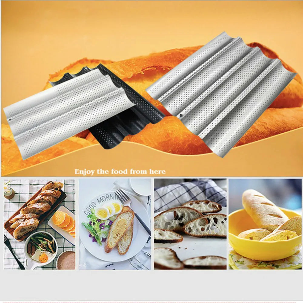 Teglia traforata per baguette o filoncini