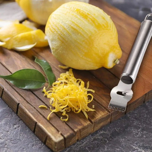 Stainless Steel Lemon Zest Peeler Portable Kitchen Gadgets Peeling Tool Lemon Zester Grater Bar Accessories